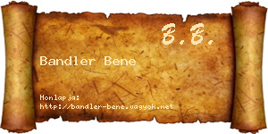 Bandler Bene névjegykártya